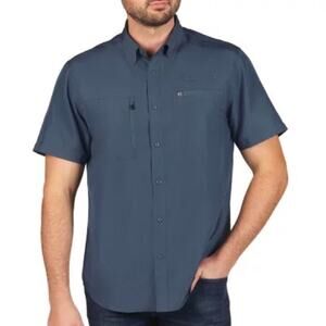 THE AMERICAN OUTDOORSMAN • Blue Short Sleeve Fishing Shirt